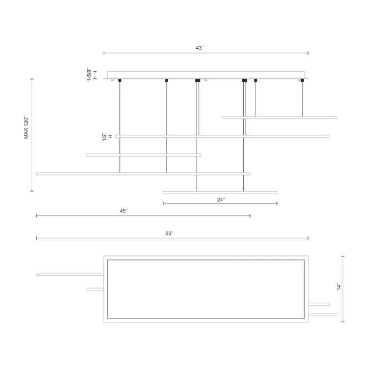 Vega 5 - Light LED Kitchen Island Pendant