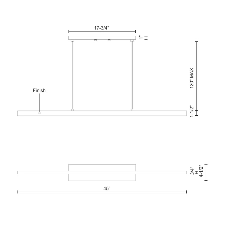 Vega 1 - Light LED Kitchen Island Pendant