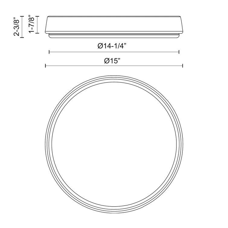 Laval Acrylic LED Flush Mount