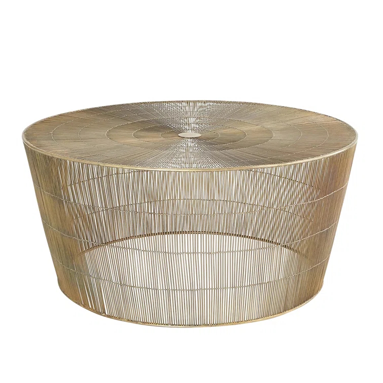Studio A Home Radiance Coffee Table-Antique Brass
