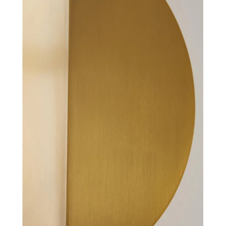 Burnished Brass Dimmable LED Wall Sconce with Steel Shade