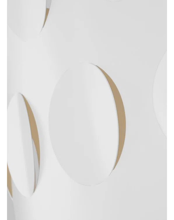 Dottie Polished Nickel Drum Flush Mount with Etched Glass Diffuser