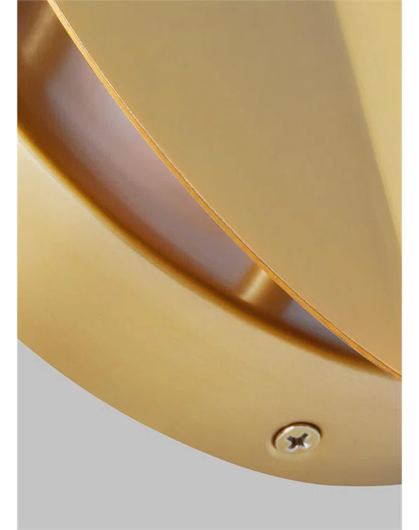 Burnished Brass Dimmable LED Wall Sconce with Steel Shade