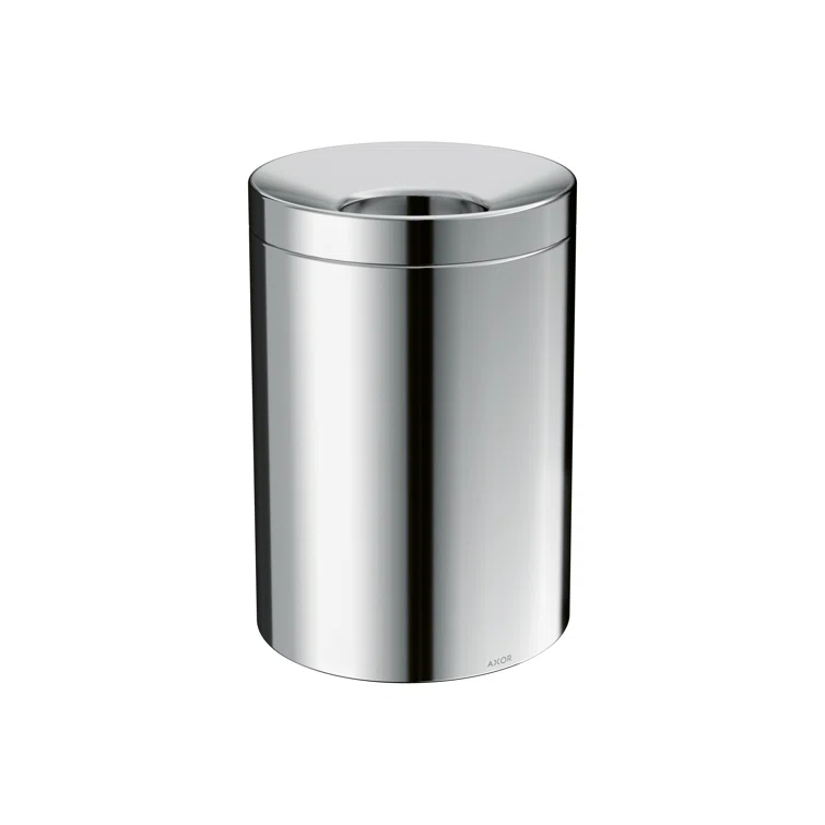 Universal Circular Metal Manual Lift Kitchen Trash Can - 1.32 Gallons