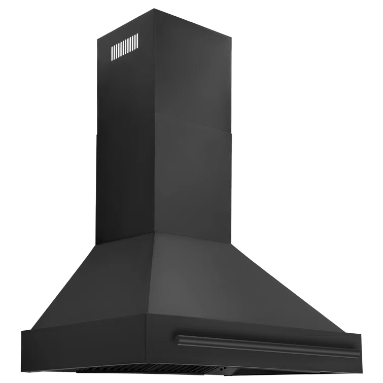 ZLINE ZLINE 36 in. Black Stainless Steel Range Hood W/ Black Stainless Steel Handle (BS655-36-BS) BS655-36-BS