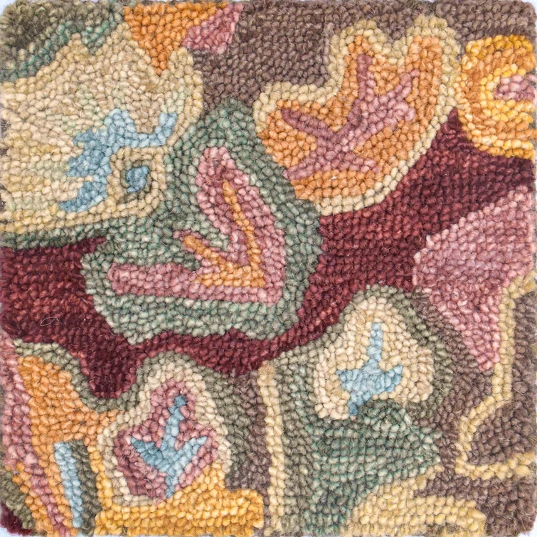 Florals Floral Tapestry Handmade Hand Tufted Wool Spice Rug