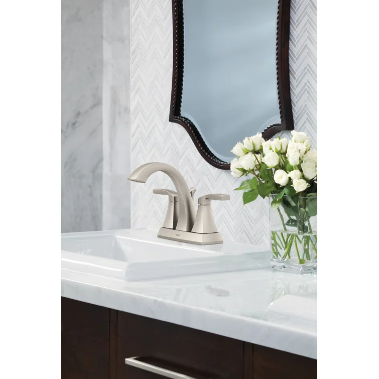 Moen Voss Centerset Bathroom Faucet with Drain Assembly