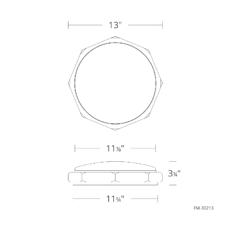 Grommet Glass LED Flush Mount
