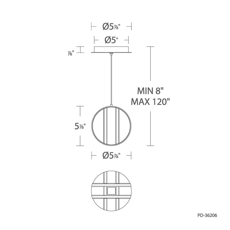 Carillion 1 - Light LED Single Pendant