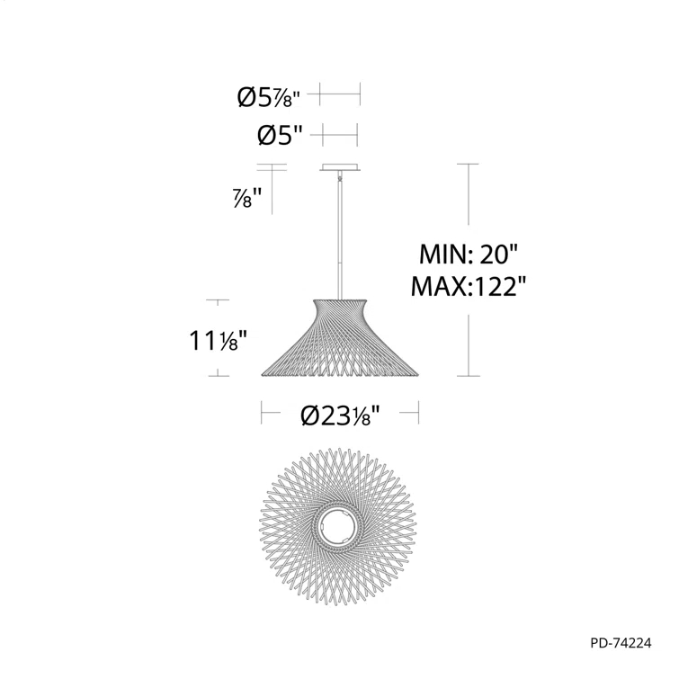Zenya Single Light Dimmable LED Pendant