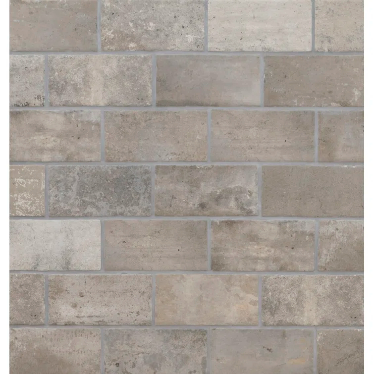 Ackland Capella Brick Look 5" x 10" Matte Porcelain Floor and Wall Tile