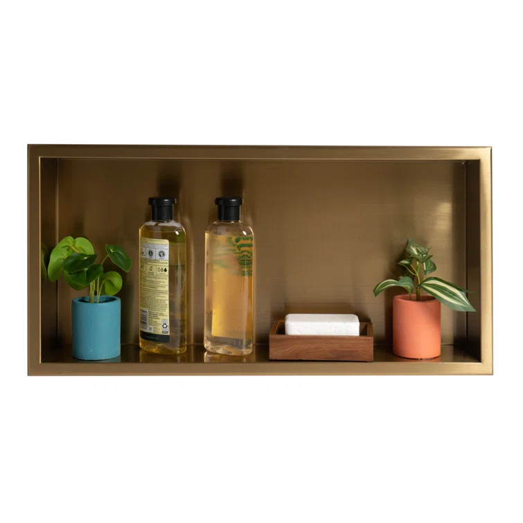 Adhesive Stainless Steel Shower Shelf