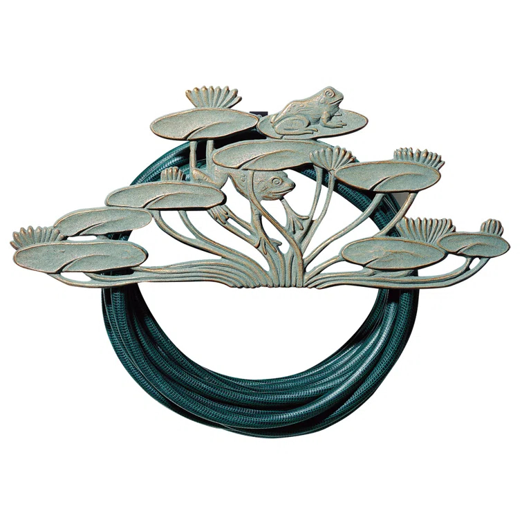 Copper Verdi Frog Decorative Wall Mount Hose Holder