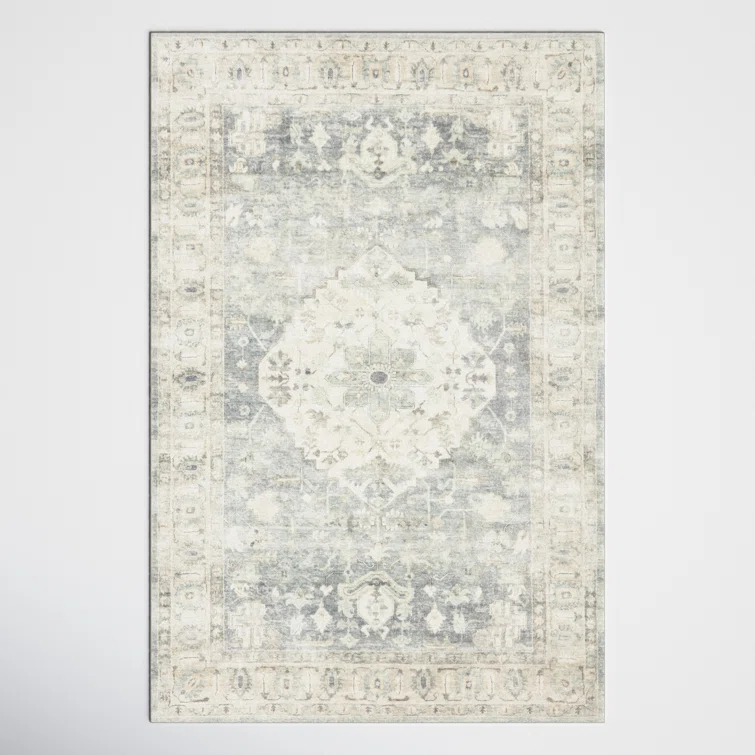 Sera Oriental Denim/Fog Area Rug