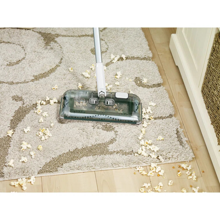 BLACK+DECKER Floor Sweeper, 50 Minutes Runtime, Powder White