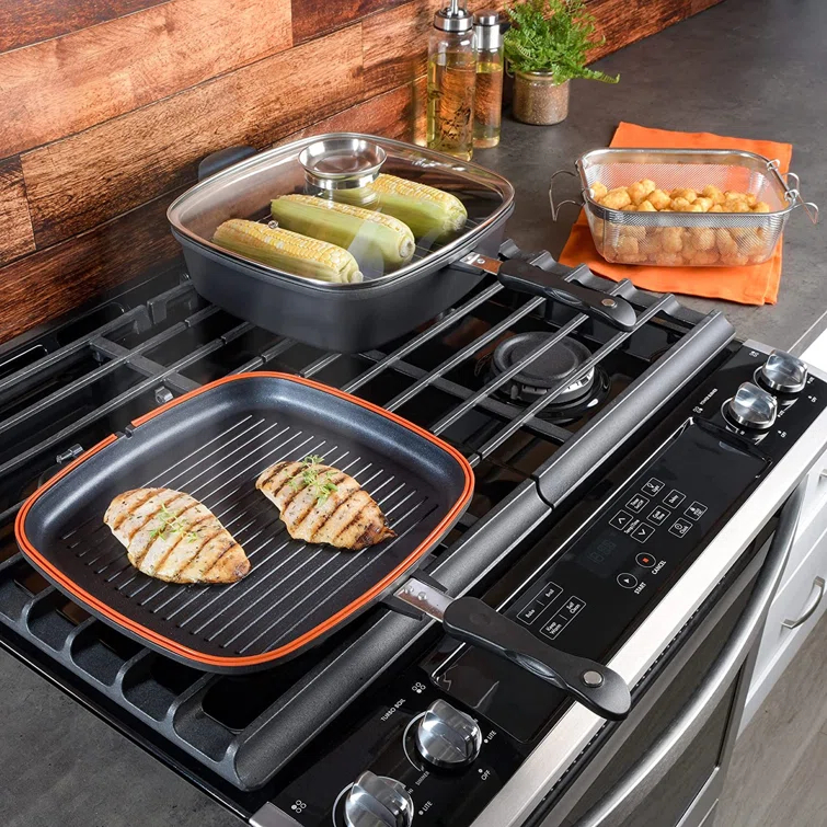 Kenmore 5 Piece Nonstick Multi Function Cookware Set In Black | Wayfair