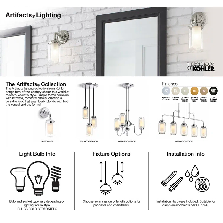 Artifacts Adjustable One-Light Sconce