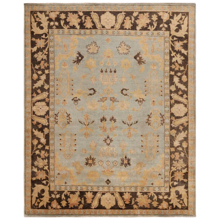 Oushak Hand Knotted Wool Oriental Rug