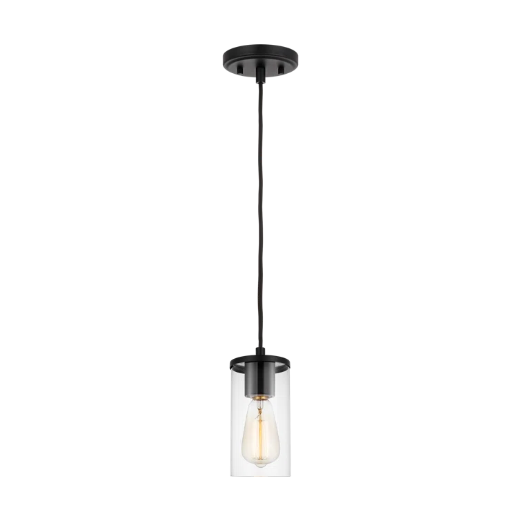 Midnight Black Glass Mini Globe Pendant Light