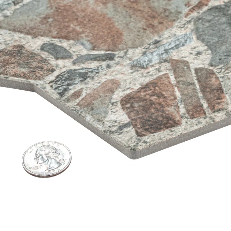 Rambla 15" x 23" Porcelain Stone Look Wall & Floor Tile