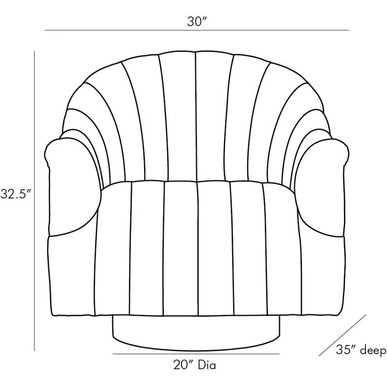 Springsteen Upholstered Swivel Barrel Chair