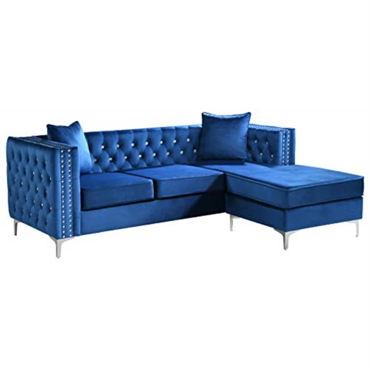 Tina 2 - Piece Velvet Sectional
