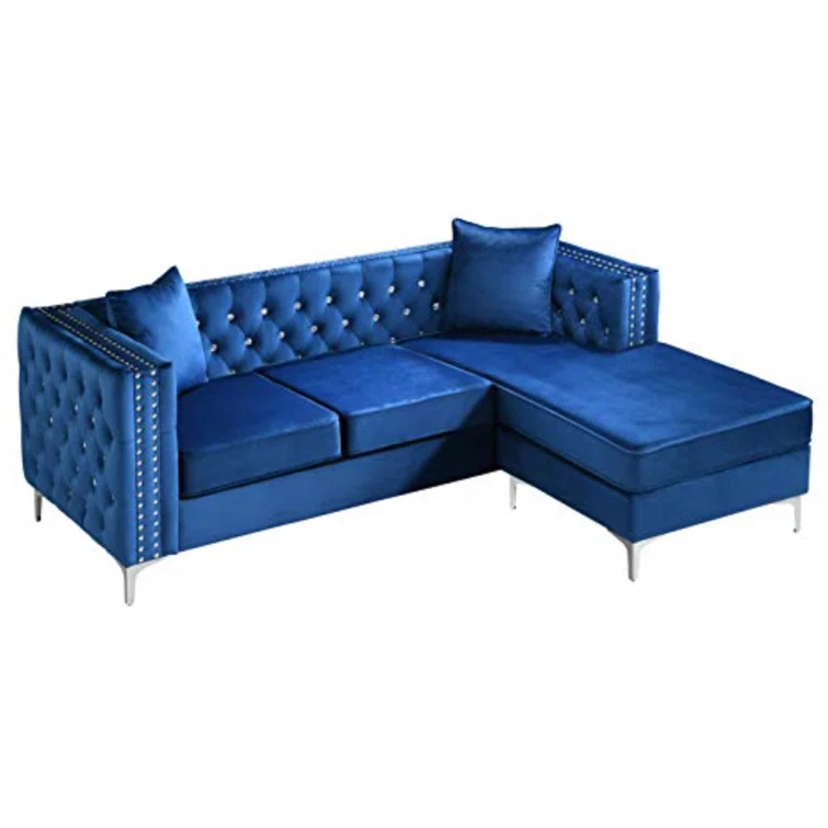 Tina 2 - Piece Velvet Sectional