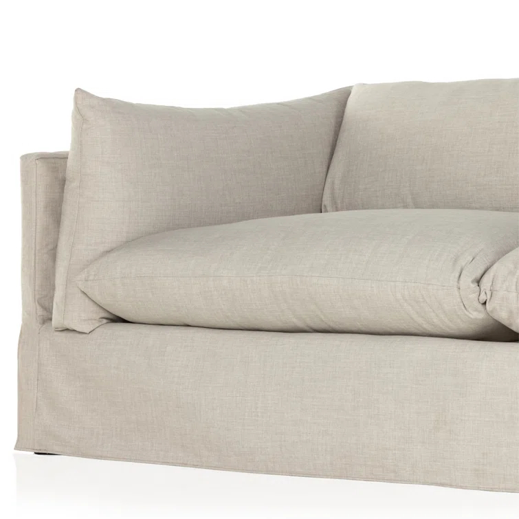 Bennett Moon 96" Slipcovered Sofa with Track Arms