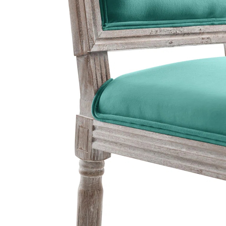 Modway Court French Vintage Upholstered Fabric Dining Side Chair