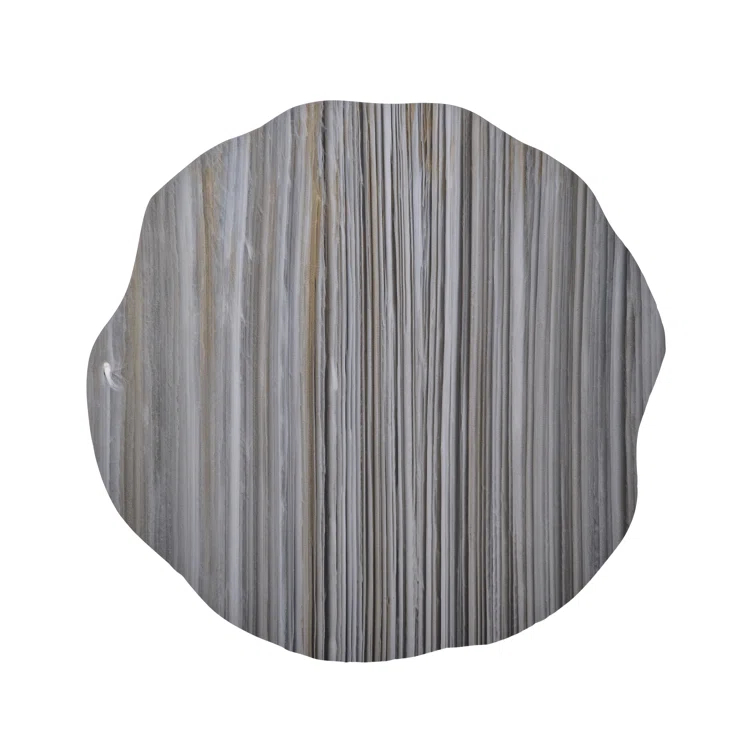 Gray and Beige Acrylic Round Mica Placemat