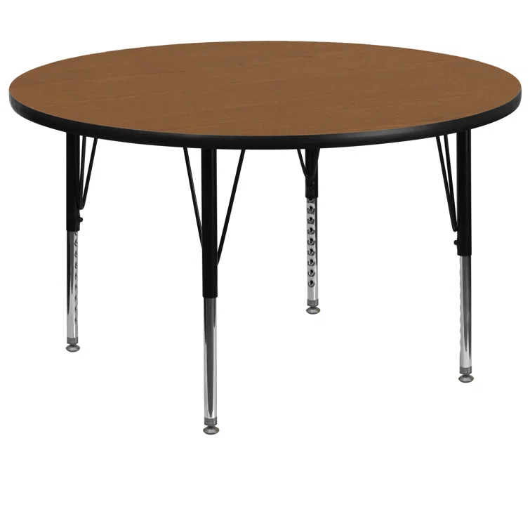 Goddard 42'' Round Thermal Laminate Activity Table - Adjustable Legs