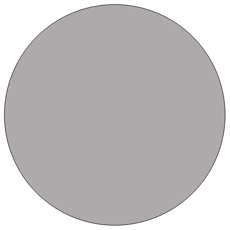 Flash Furniture 42'' Round Grey Thermal Laminate Activity Table - Standard Height Adjustable Legs