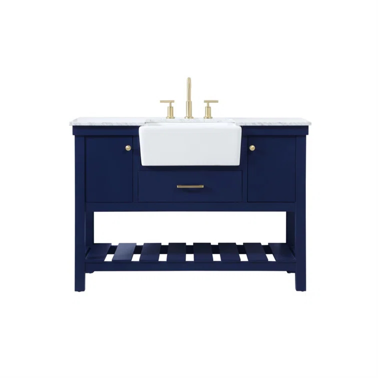 Pelaghia 48'' Single Bathroom Vanity with Marble Top
