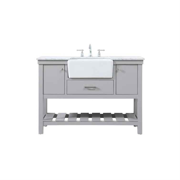 Pelaghia 48'' Single Bathroom Vanity with Marble Top