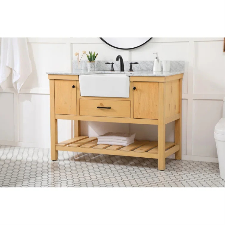 Pelaghia 48'' Single Bathroom Vanity with Marble Top