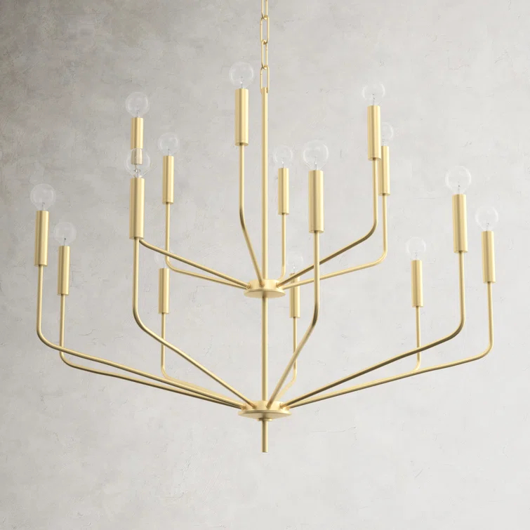 Aneyda 15 Light Metal Dimmable Chandelier
