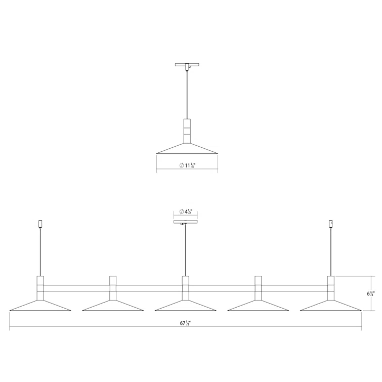 SONNEMAN Systema Staccato 5 - Light LED Kitchen Island Pendant