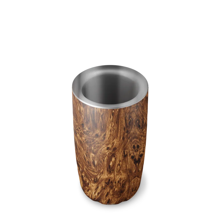 S'well Triple-Layered Vacuum-Insulated Stainless Steel Wine Chiller, 750ml, Teakwood