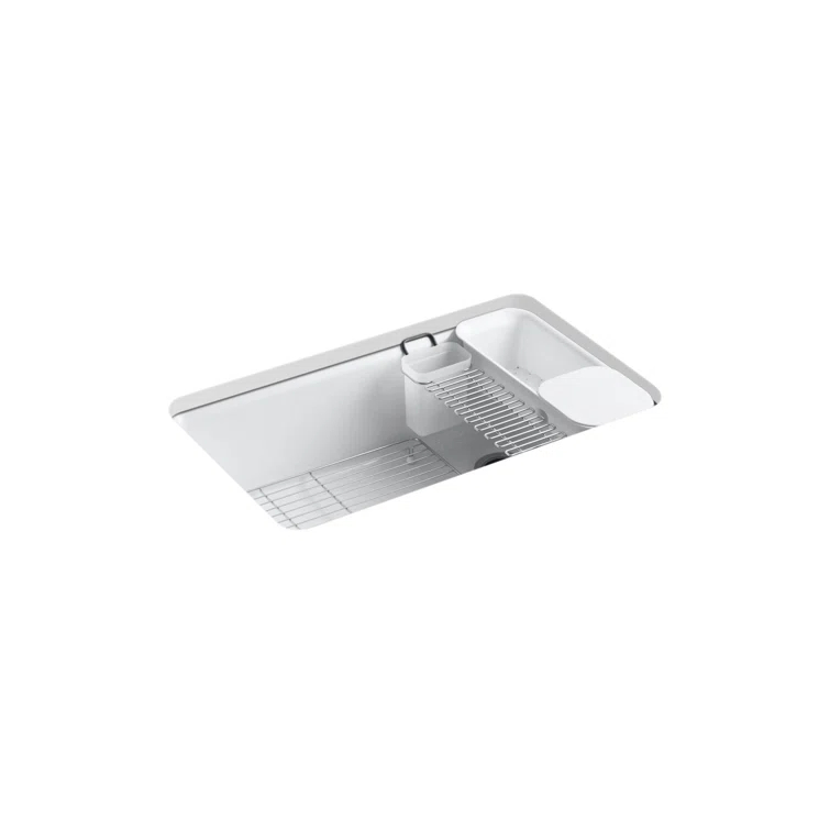 Riverby 33" x 22" x 9-5/8" Under-Mount Single-Bowl Kitchen Sink with Accessories