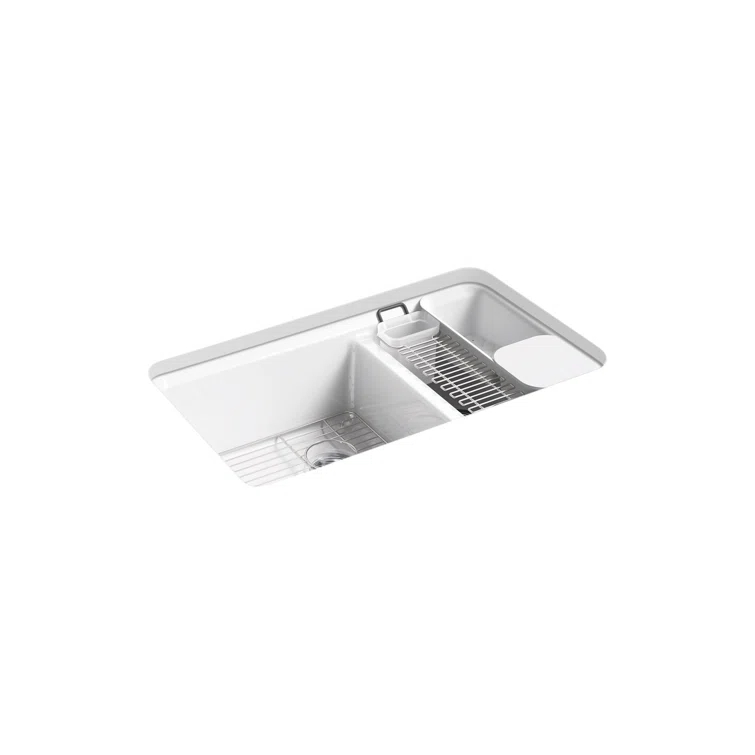 Riverby 33" L x 22" W Double Basin Undermount Kitchen Sink