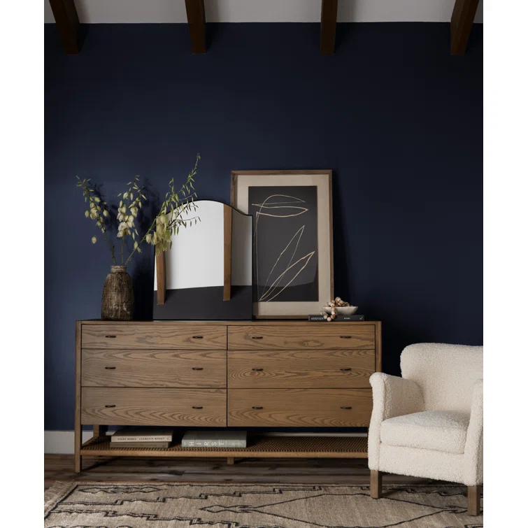 Gunmetal Iron and Engineered Hardwood Rectangular Wall Mirror