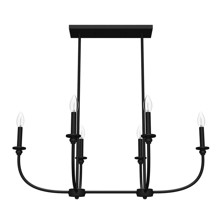 Hunter Southcrest 6 Light Linear Chandelier Ceiling Light Fixture