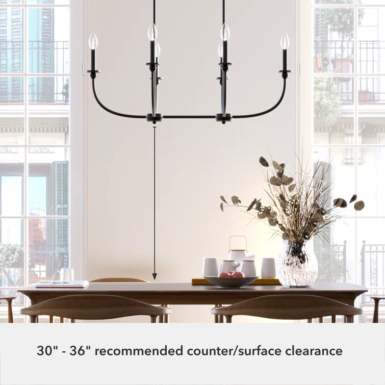 Hunter Southcrest 6 Light Linear Chandelier Ceiling Light Fixture