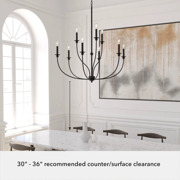 Hunter Southcrest 9 Light 2 Tier Chandelier Ceiling Light Fixture