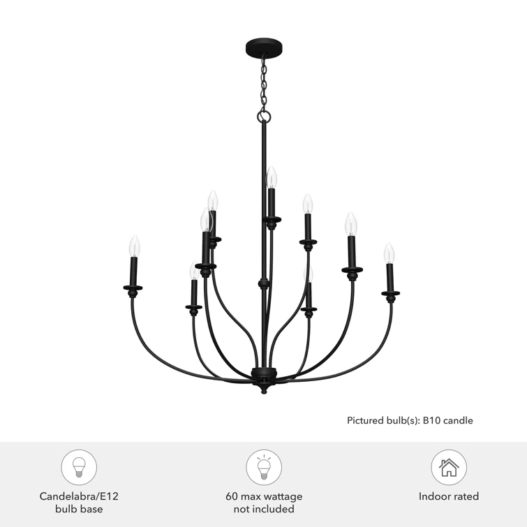Hunter Southcrest 9 Light 2 Tier Chandelier Ceiling Light Fixture