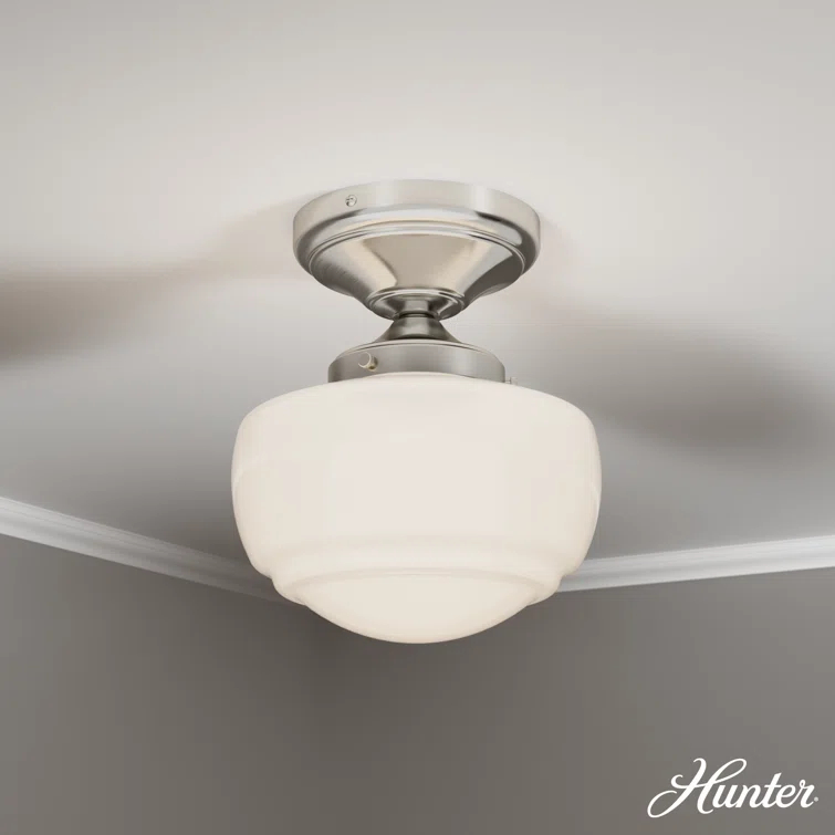 Hunter Fan Hunter Saddle Creek 1 Light Mini Flush Mount Ceiling Light Fixture