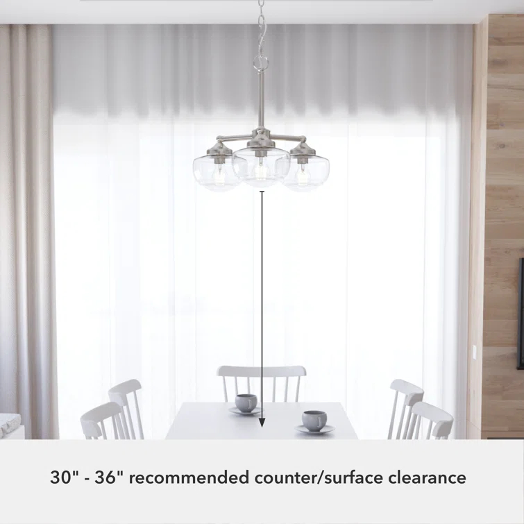 Hunter Saddle Creek 3 Light Chandelier Ceiling Light Fixture