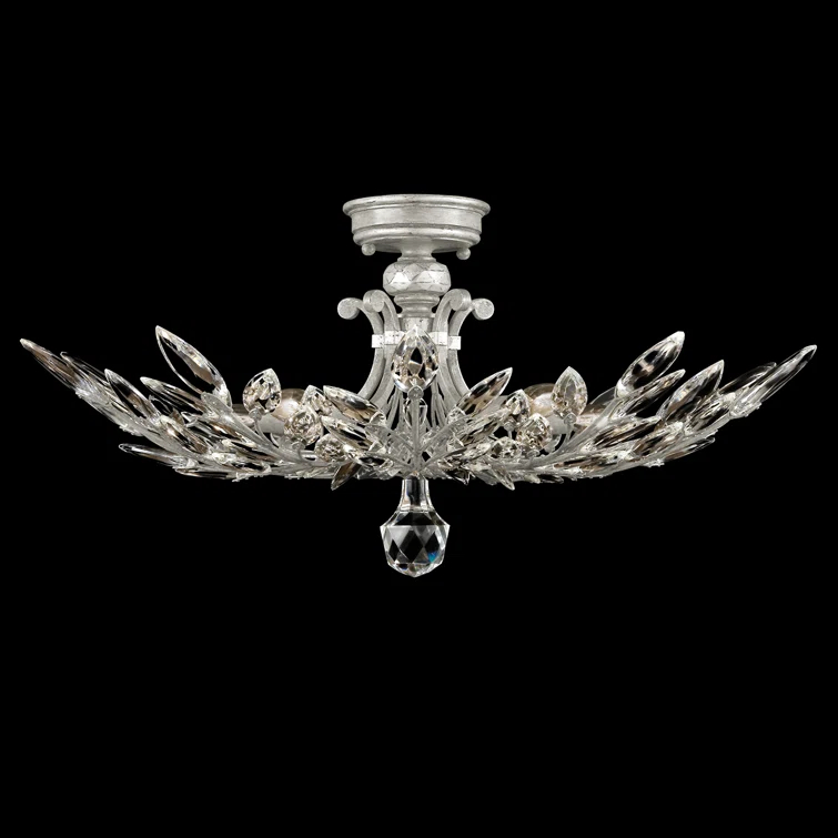 Crystal Laurel Semi Flush Mount