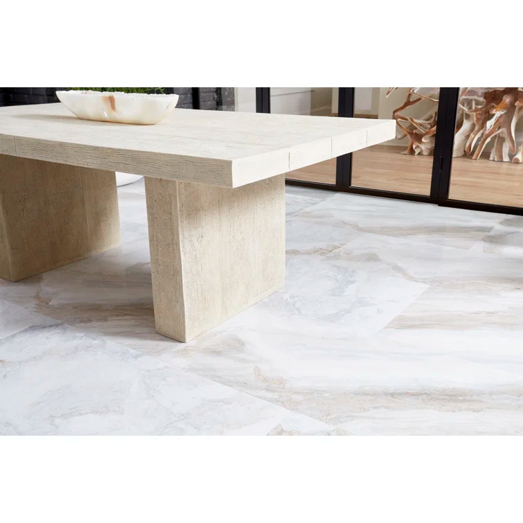 Old Lumber Dining Table, Roman Stone