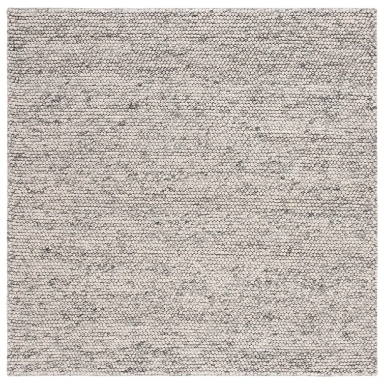 SAFAVIEH Natura Feride Geometric Area Rug, Light Grey/Ivory, 4' x 4' Square